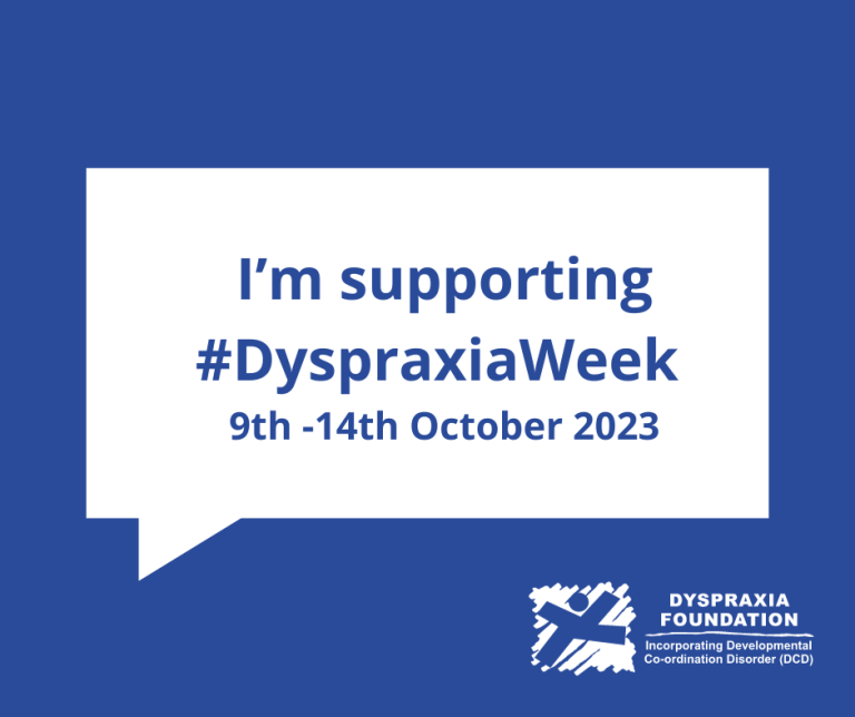 Im supporting DYSPRAXIAWEEK2023 Facebook Post Landscape 1